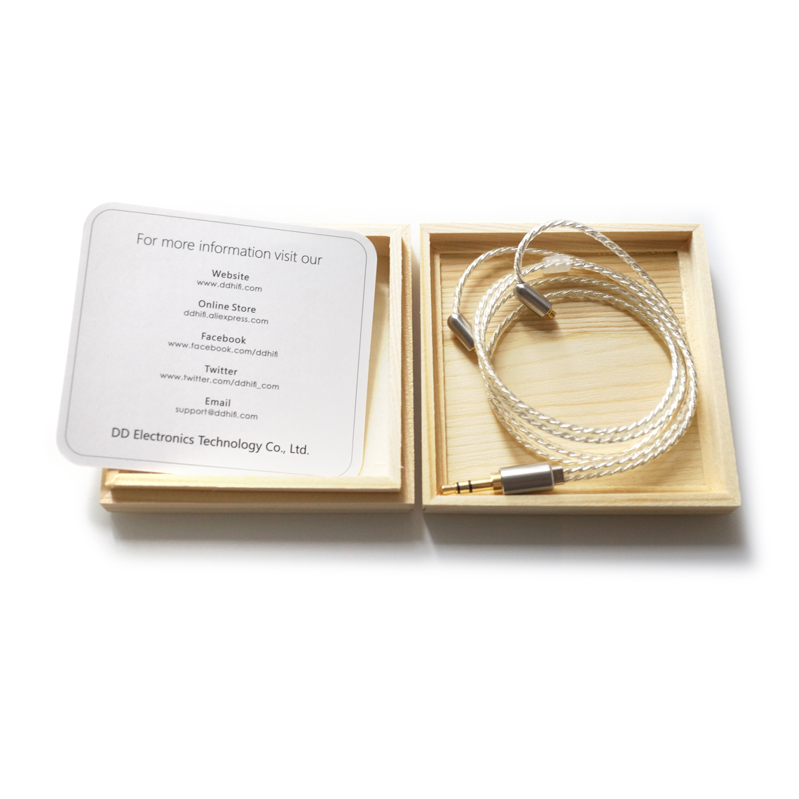 (สินค้ามีตำหนิ) DD BC50B สายอัพเกรดทองแดงชุบเงินถัก 7N OCC ยาว 50CM