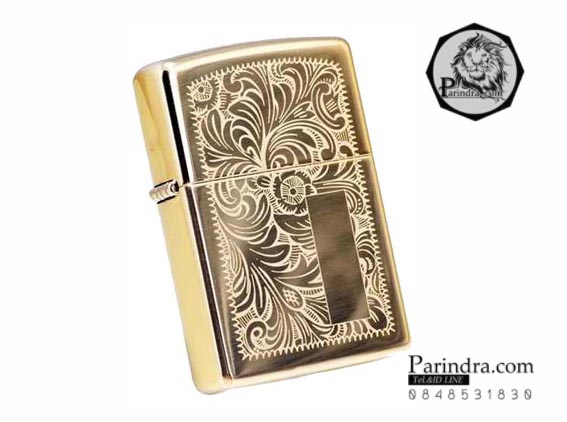 ไฟแช็ค Zippo แท้ " Zippo 352B, Venetian Design High Polish Brass " แท้นำเข้า 100%
