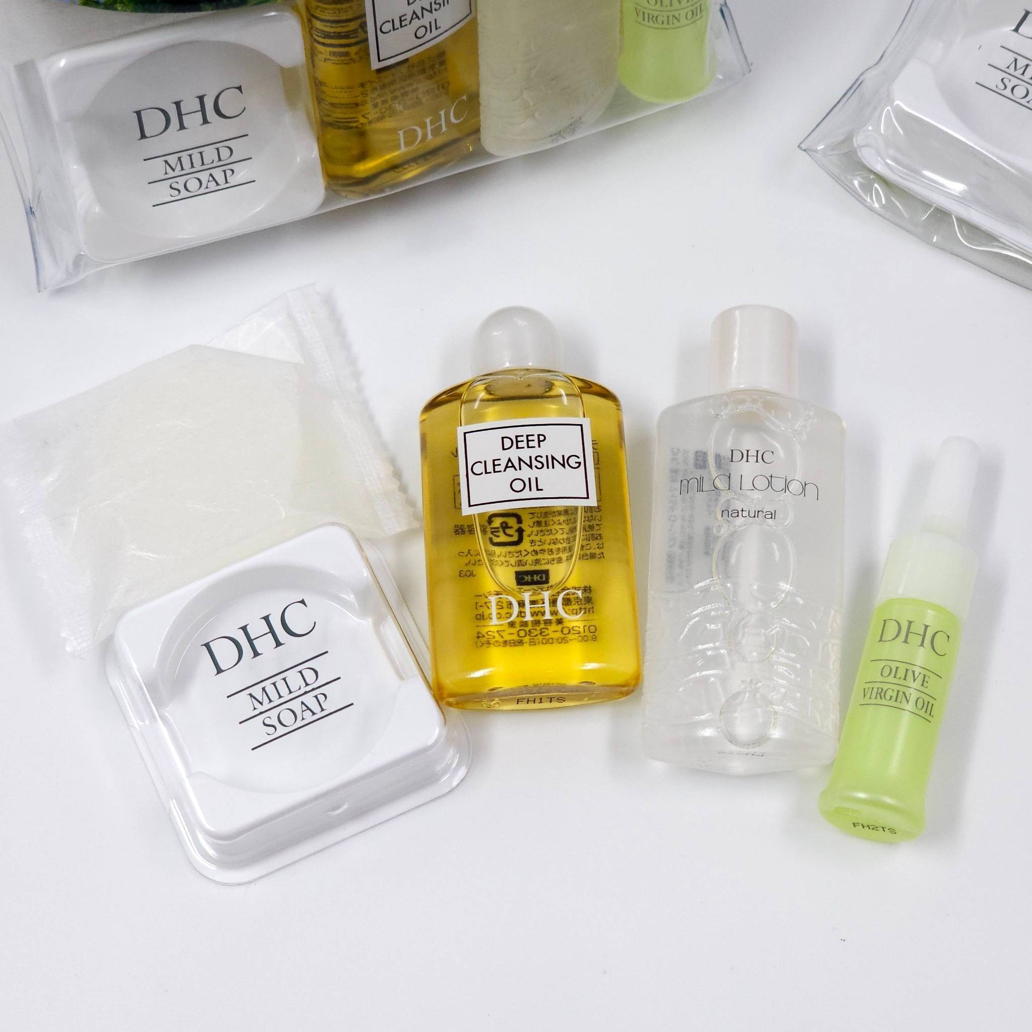 Mini set DHC olive oil คลีนซิ่งออยล์ / สบู่ mind soap / DHC mild lotion
