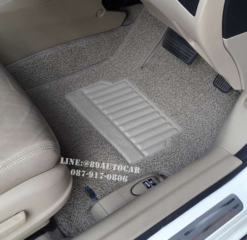 ขายพรมปูพื้นรถยนต์ราคาถูก Honda Civic 2015 ไวนิลสีเทาขอบเทา