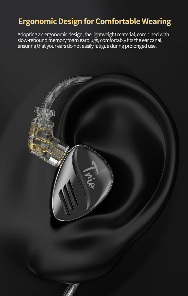 CCA Trio - Legendary หูฟัง 3 ไดรเวอร์ Dynamic 3DD ปรับแต่งโทนเสียงได้ ประกันศูนย์ไทย