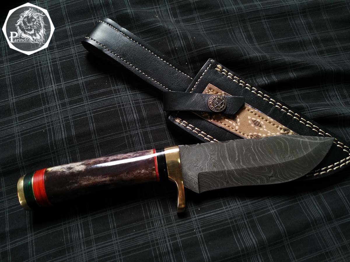 มีดดามัสกัส (Damascus) ด้ามกระดูกอูฐ (Camel Bone) ขนาด 9.4 นิ้ว 512 Layer นำเข้าจาก ปากีสถาน DPK002