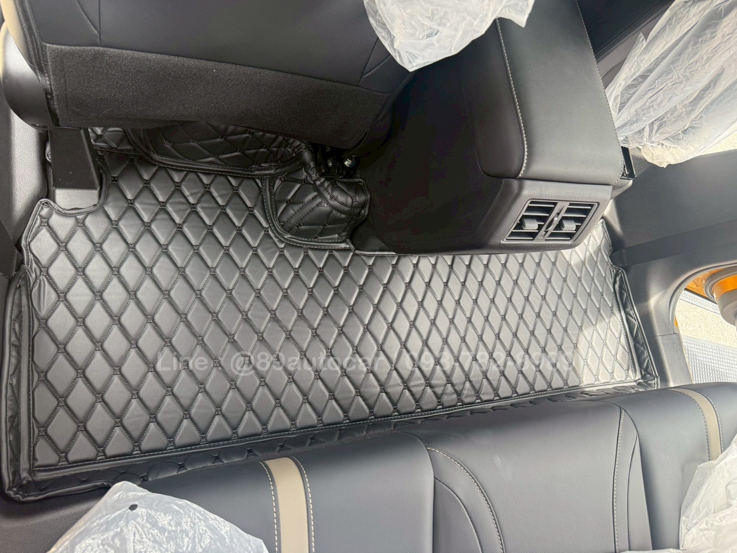 พรมรถยนต์ Mitsubishi X Force HEV 2025 ปูพรม6D สีดำด้ายดำ เต็มคัน