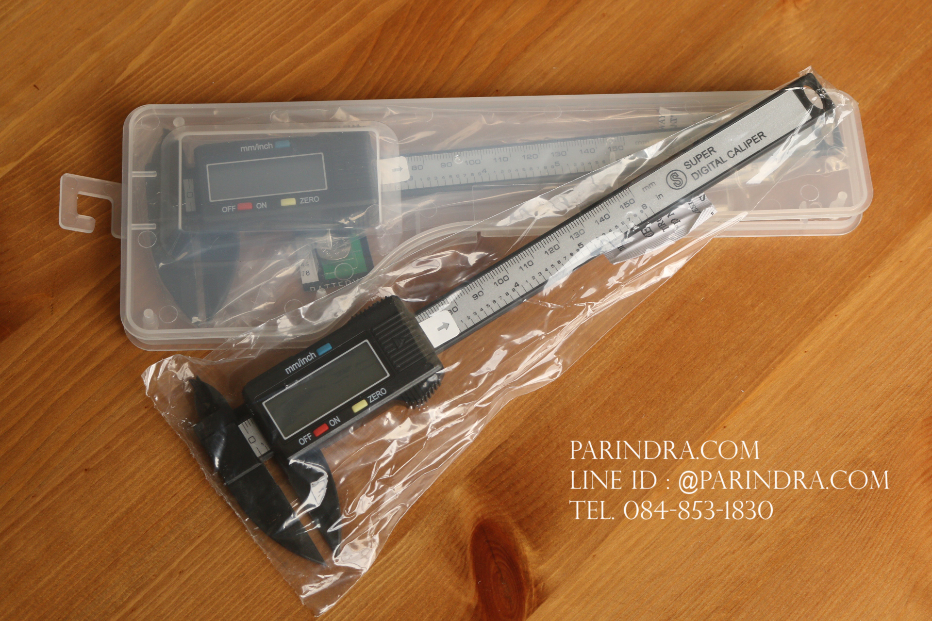 เครื่องวัดดิจิตอล Digital Vernier caliper เวอร์เนียร์ คาลิปเปอร์ Carbon Fiber สีดำ