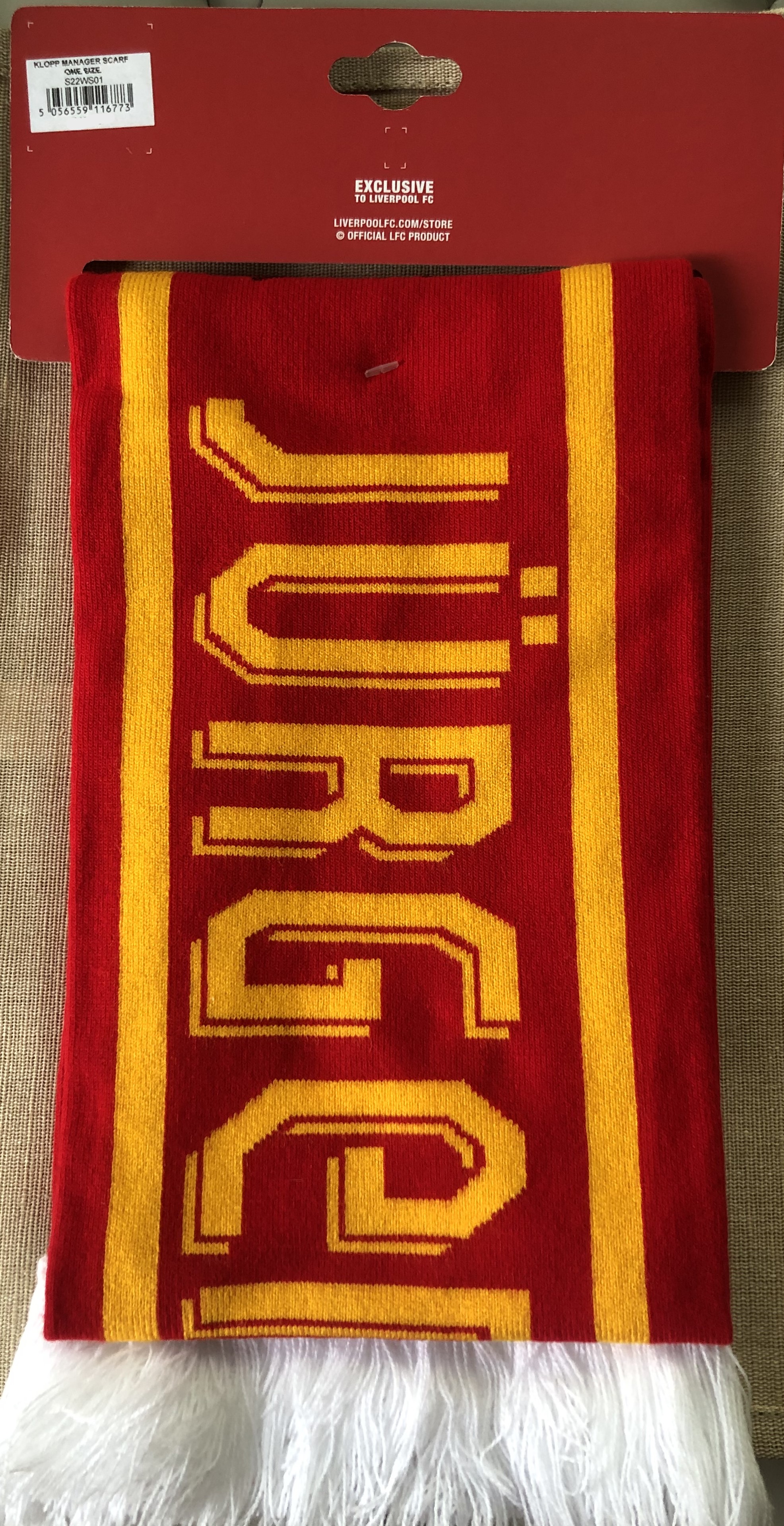 ผ้าพันคอ ฟุตบอล สโมสรลิเวอร์พูล - Jürgen Klopp ใหม่ / LIVERPOOL Football Club Scarf - Jürgen Klopp NEW