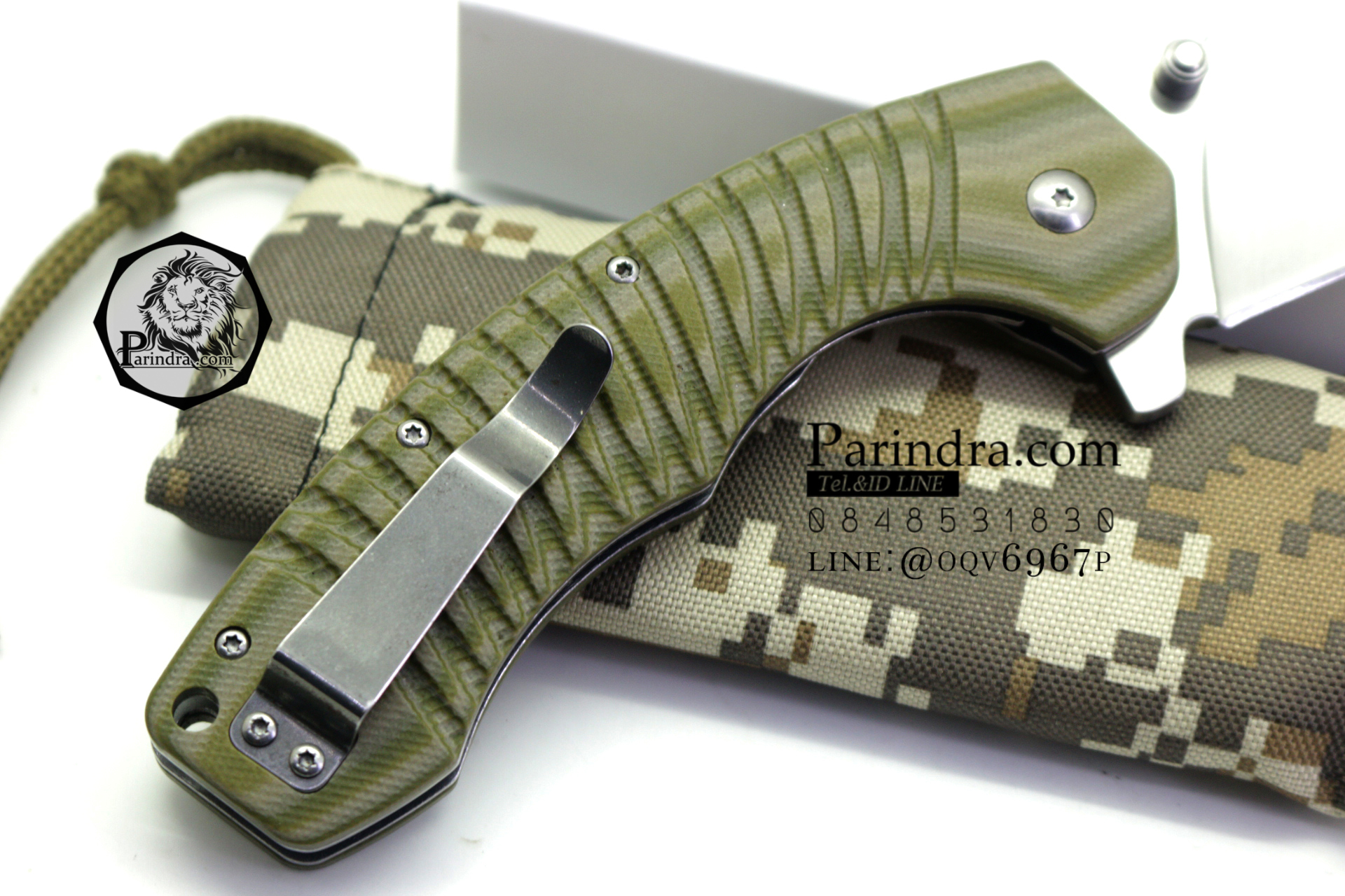 มีดพับ Navy รุ่น K805C สีเขียวทหาร ด้าม G10 ทรงสวย ของแท้ 100%