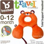หมอนรองคอและศีรษะเด็ก BENBAT Travel Friends ให้นอนตามหลักสรีระ สำหรับวัย 0-12 เดือน สีส้ม ลายหมี