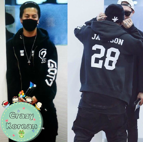 เสื้อฮู้ดซิปหน้า GOT7 2014