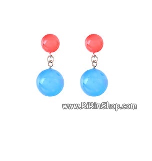 Aznavour ต่างหู ตุ้มหู เซลลูโลสทรงกลม (Pink)