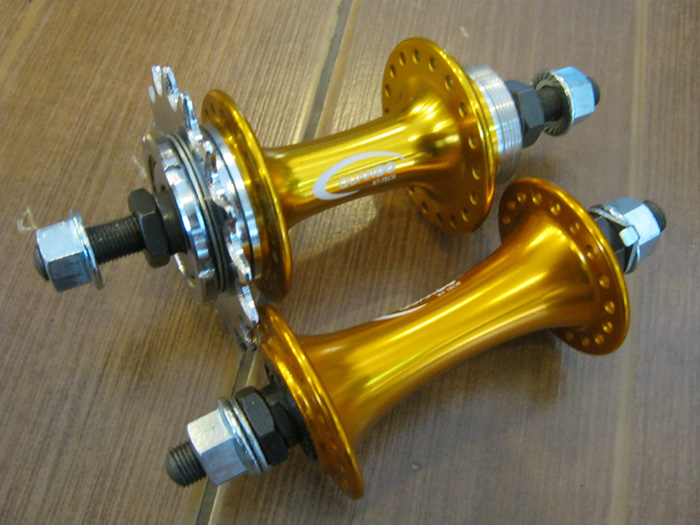 ดุมวีเบรค ดุมรถจักรยานฟิคเกียร์ 36 รู เกลียว 2ชั้น 2 ด้าน มีสีดำ แดง ส้มทอง ฟ้า เงิน(โปรดระบุสีและรูตรงหมายเหตุ)