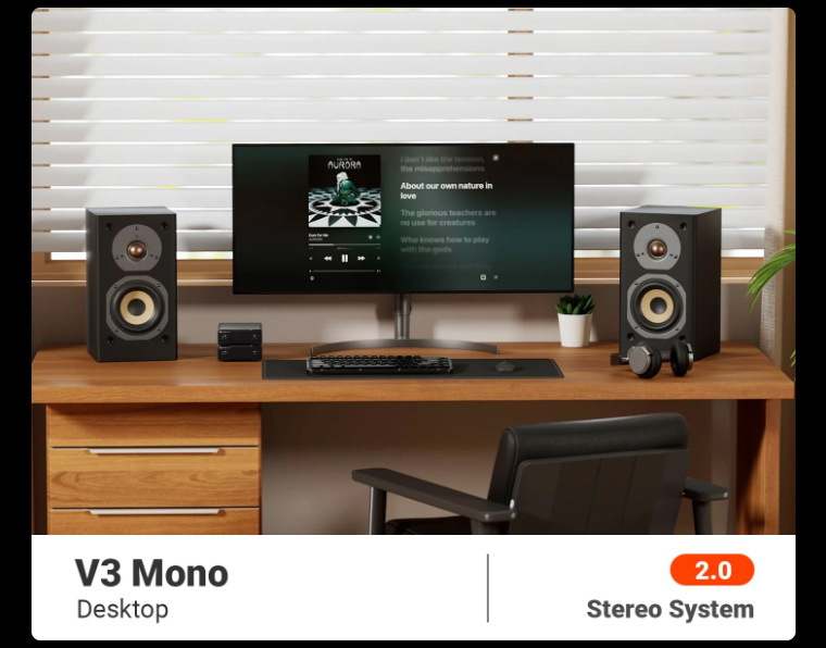 Fosi Audio V3 Mono Amplifier ตั้งโต๊ะ Class D ชิป TI TPA3255 ทรงพลัง เปลี่ยน OpAmp ได้ ประกันศูนย์ไทย