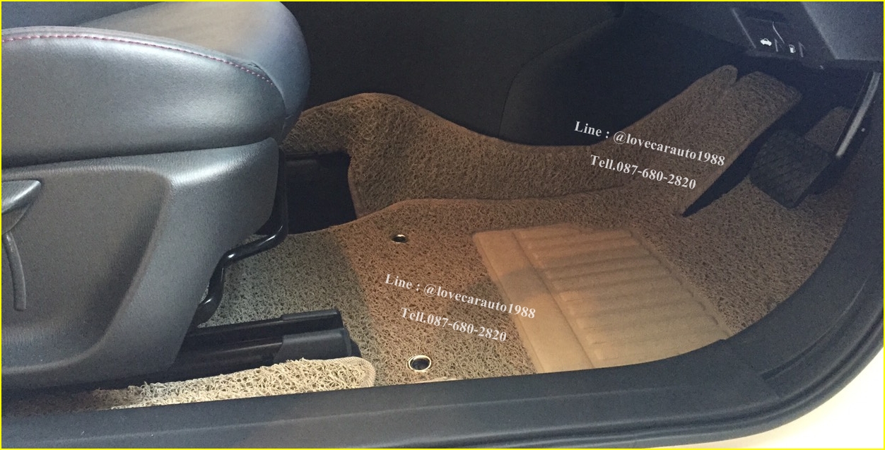 พรมดักฝุ่นไวนิล Mazda CX-3 สีครีมขอบครีม