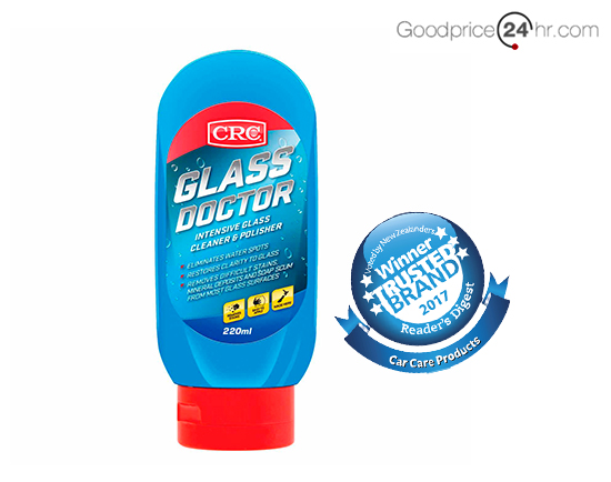 c-099. CRC Glass Doctor™ นํ้ายาฟื้นฟูสภาพ ขจัดคราบหินปูนบนกระจก 220 ml.