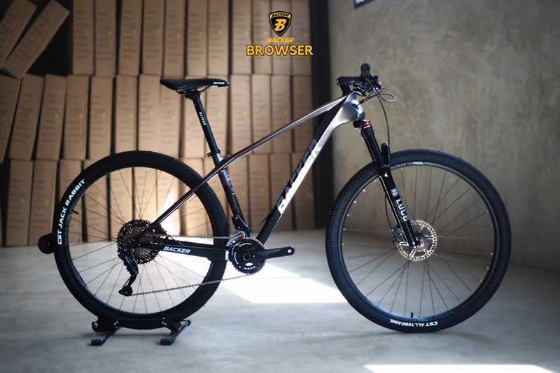 จักรยานเสือภูเขา BACKER Browser Shimano Deore 22 sp. ล้อ 29 นิ้ว จาน Deore เฟรมคาร์บอน Boost NEW2023 (จานหน้า Shimano Deore )