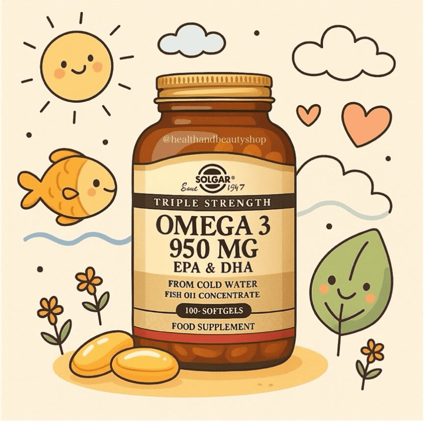 Solgar, Omega-3 EPA & DHA, Triple Strength 950 mg 100 Softgels
