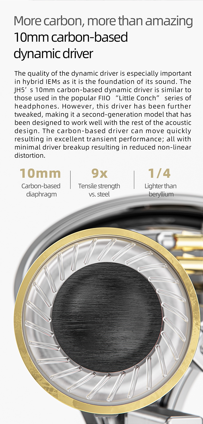 FiiO Jade Audio JH5 หูฟัง IEMs Hybrid 5 ไดรเวอร์ 1DA+4BA รองรับ Hi-Res ประกันศูนย์ไทย