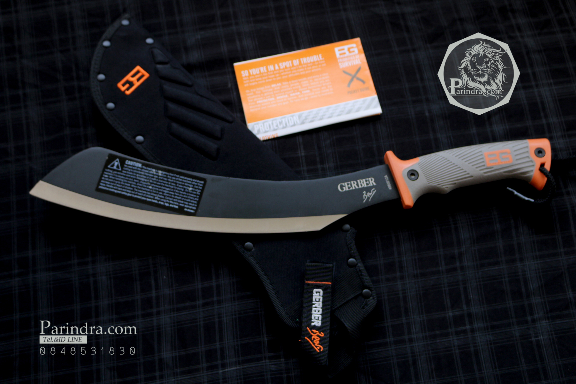 มีดใบตาย มาเชเต้ GERBER BEAR GRYLLS PARANG, NYLON SHEATH ขนาด 19 นิ้ว(OEM) A+++