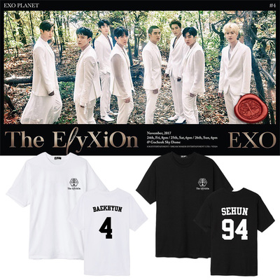 เสื้อยืด เสื้อแฟชั่นเกาหลี #EXO THE EXO'rDIUM 4 (ระบุสี ชื่อศิลปิน ที่ช่องหมายเหตุ)