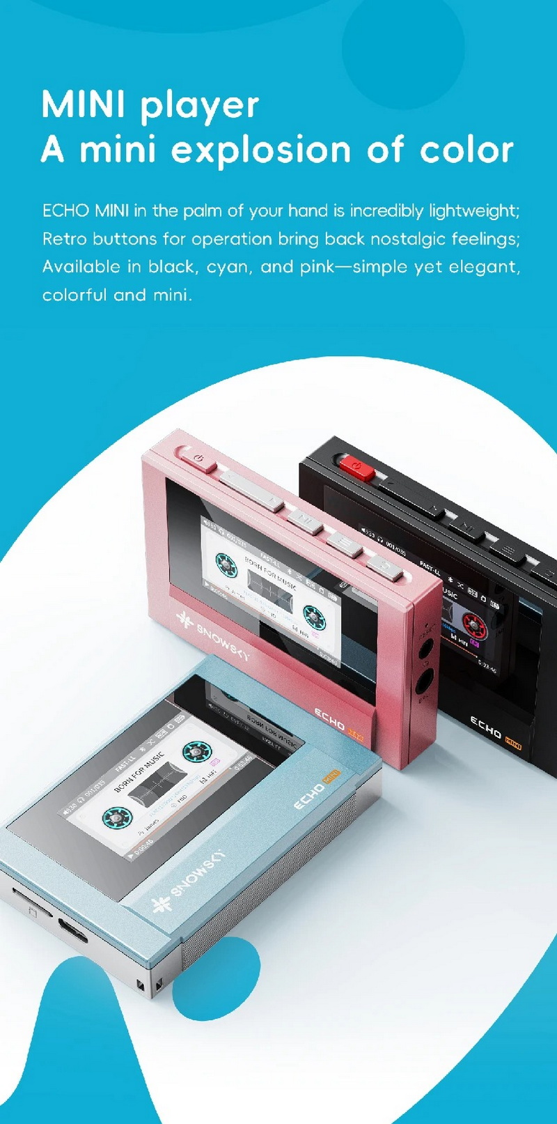 Snowsky Echo Mini DAP เครื่องเล่นพกพา lossless ชิป Dual CS43131 รองรับ Hi-Res ประกันศูนย์ไทย