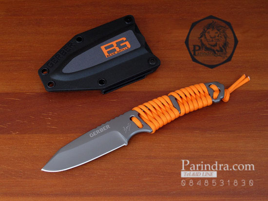 มีดใบตาย Gerber Bear Grylls Paracord Fixed Blade รุ่นเชือกพาราคอร์ดส้ม (OEM)