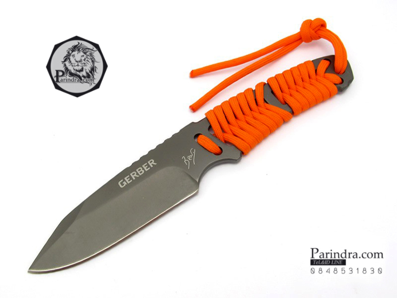 มีดใบตาย Gerber Bear Grylls Paracord Fixed Blade รุ่นเชือกพาราคอร์ดส้ม (OEM)