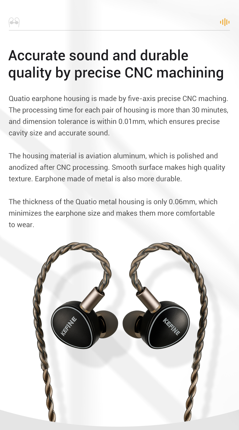 Kefine Quatio หูฟัง IEMs Hybrid 4 ไดรเวอร์ 2DD+2BA เปลี่ยนท่อนำเสียงได้ ปลั๊กหูฟังแบบโมดูลาร์ ประกันศูนย์ไทย