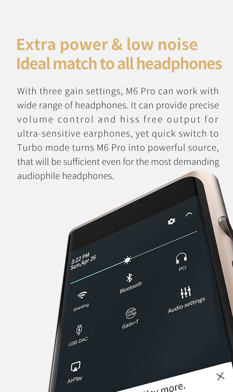 ขาย SHANLING M6 Pro DAP พกพาชิป Dual AK4497EQ รองรับ 32bit/768kHz , Dual Hi-Res