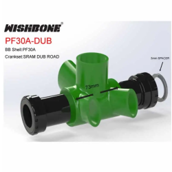 กะโหลก WISHBONE PF30A Ceramic bottom bracket | SRAM DUB / Praxis M30 Compatible | เฟรม Cannondale SuperSix Evo, Synapse Carbon | 46mm ID x 73mm Width | น้ำหนักเบา 110–139 กรัม | รับประกัน 2 ปี