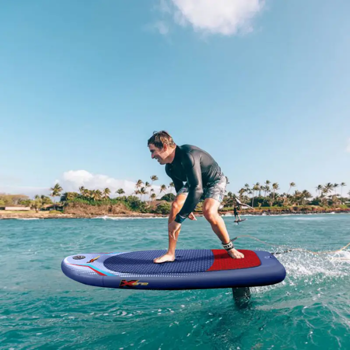 KXONE ฟอยด์เซิร์ฟบอร์ด | Hydrofoil Board 200x78cm | Pumping Surf FOIL Board | สีดำแดง-ดำฟ้า | เซิร์ฟบอร์ดพองลมได้ | ปั๊มฟอยด์บอร์ด