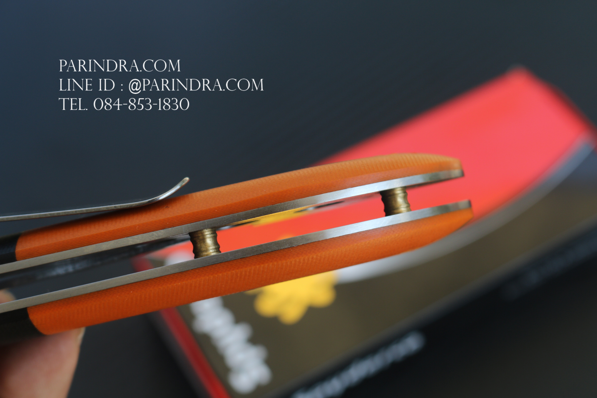 มีดพับ Spyderco Rubicon Pin II (2) ด้ามสีส้ม ทนถึกสุดใจ คมกริบ ขนาด 8 นิ้ว (OEM) A+