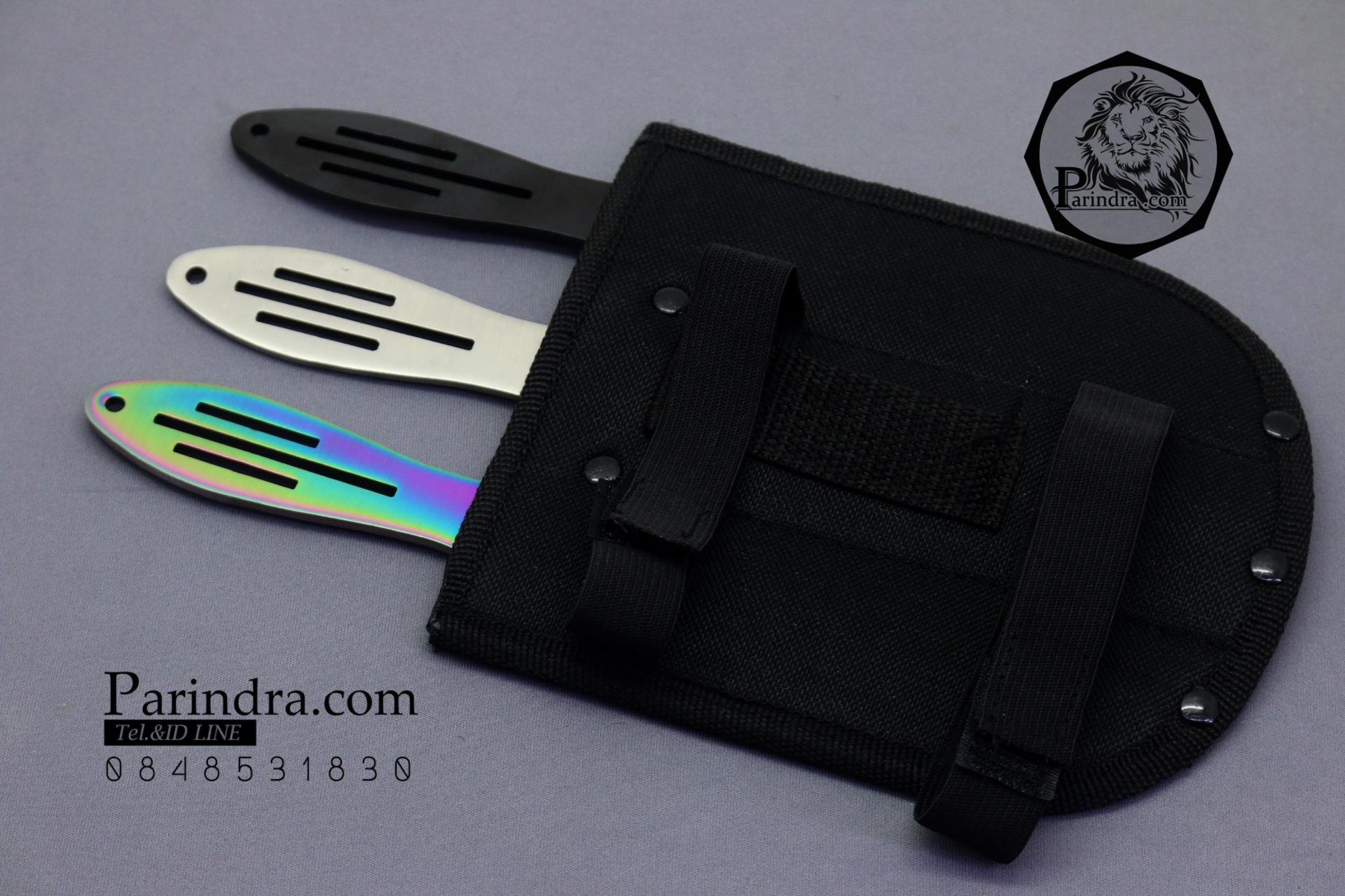 มีดขว้าง มีดบิน สามสี น้ำหนักดี มีซองพกสวยงามครับ