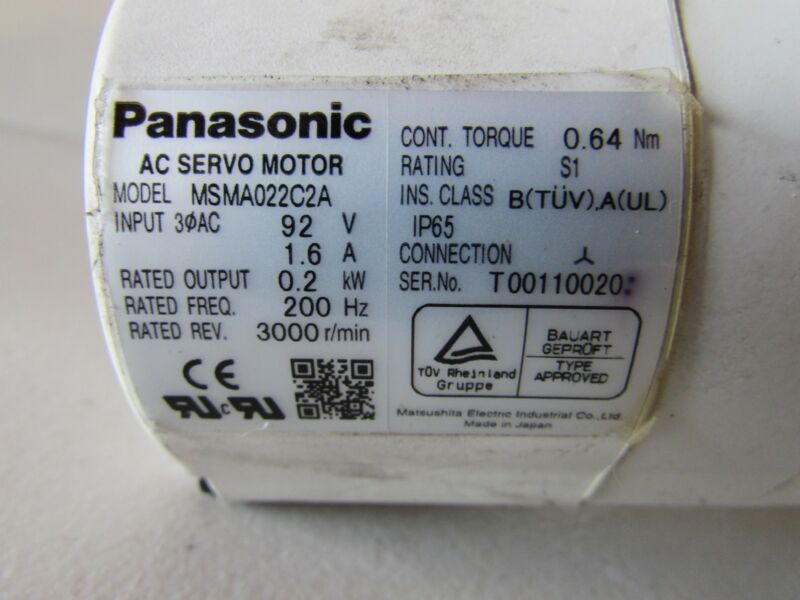 MSMA022C2A SERVO MOTOR " PANASONIC "