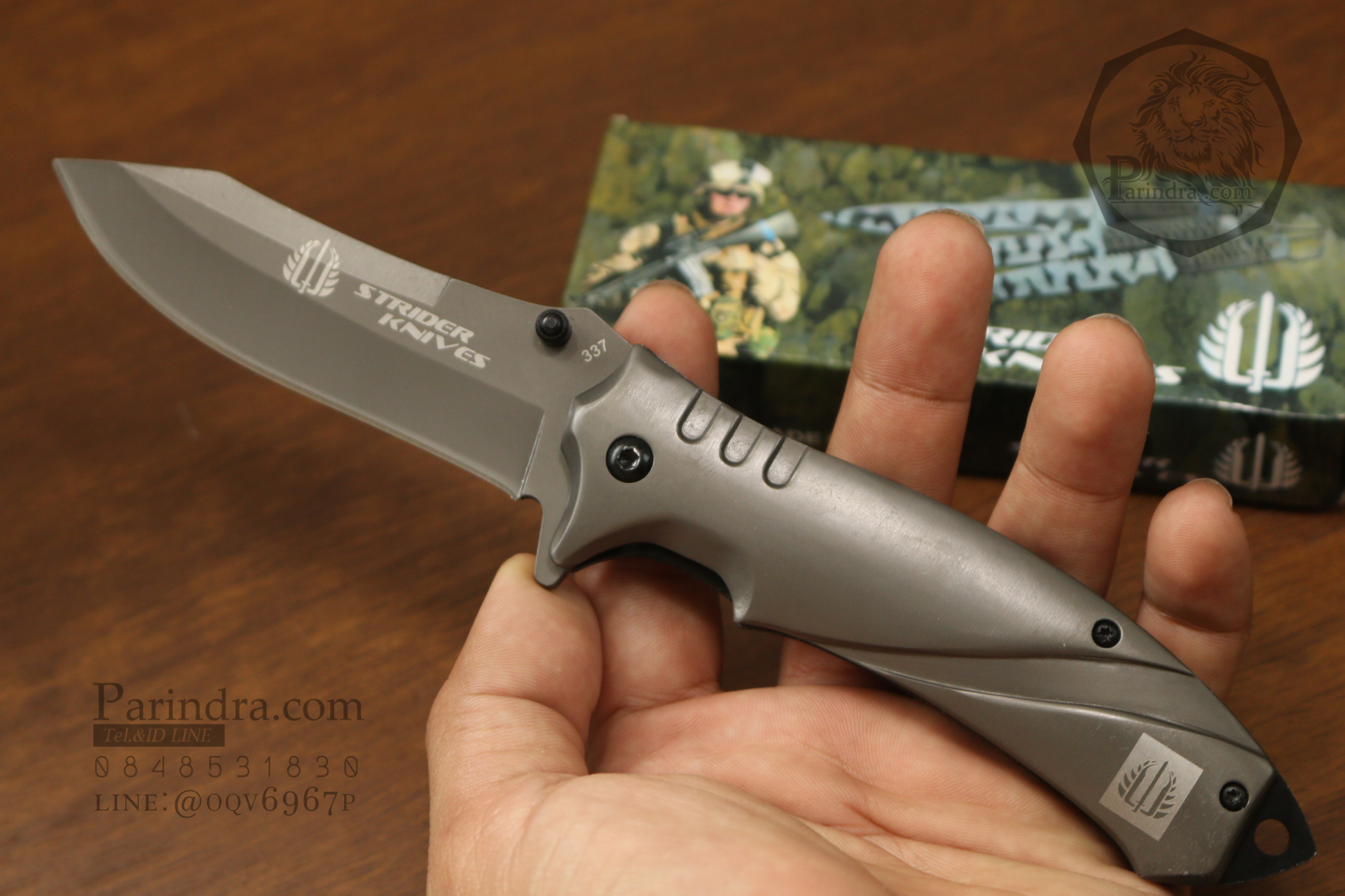 มีดพับ STRIDER รุ่น 337 สีเทา Metallic ล้วน (OEM)