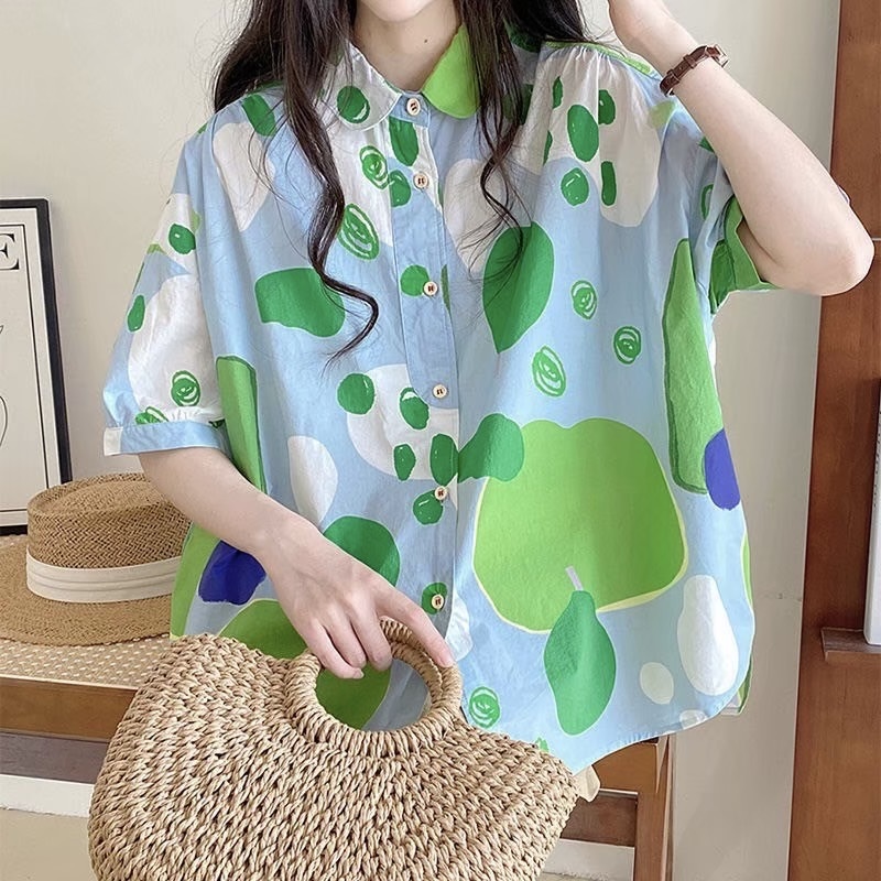 เสื้อผ้าฝ้ายพิมพ์ลายสีสดใส