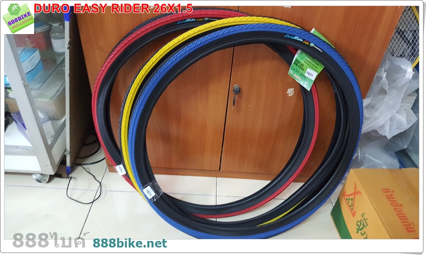 ยางนอกขอบลวด DURO Easy Rider ขนาด 26x1.5 ขอบสี ,DB-7053
