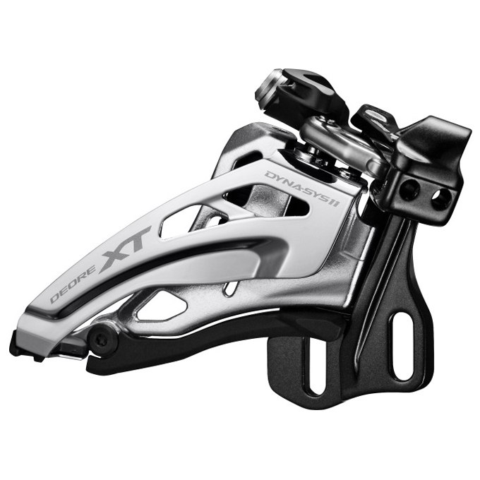ตัวสับจาน XT, FD-M8020-E, จาน 2 ชั้น, 11-Spd, รุ่นติดกะโหลก, ไม่มี BB Plate, Side Swing