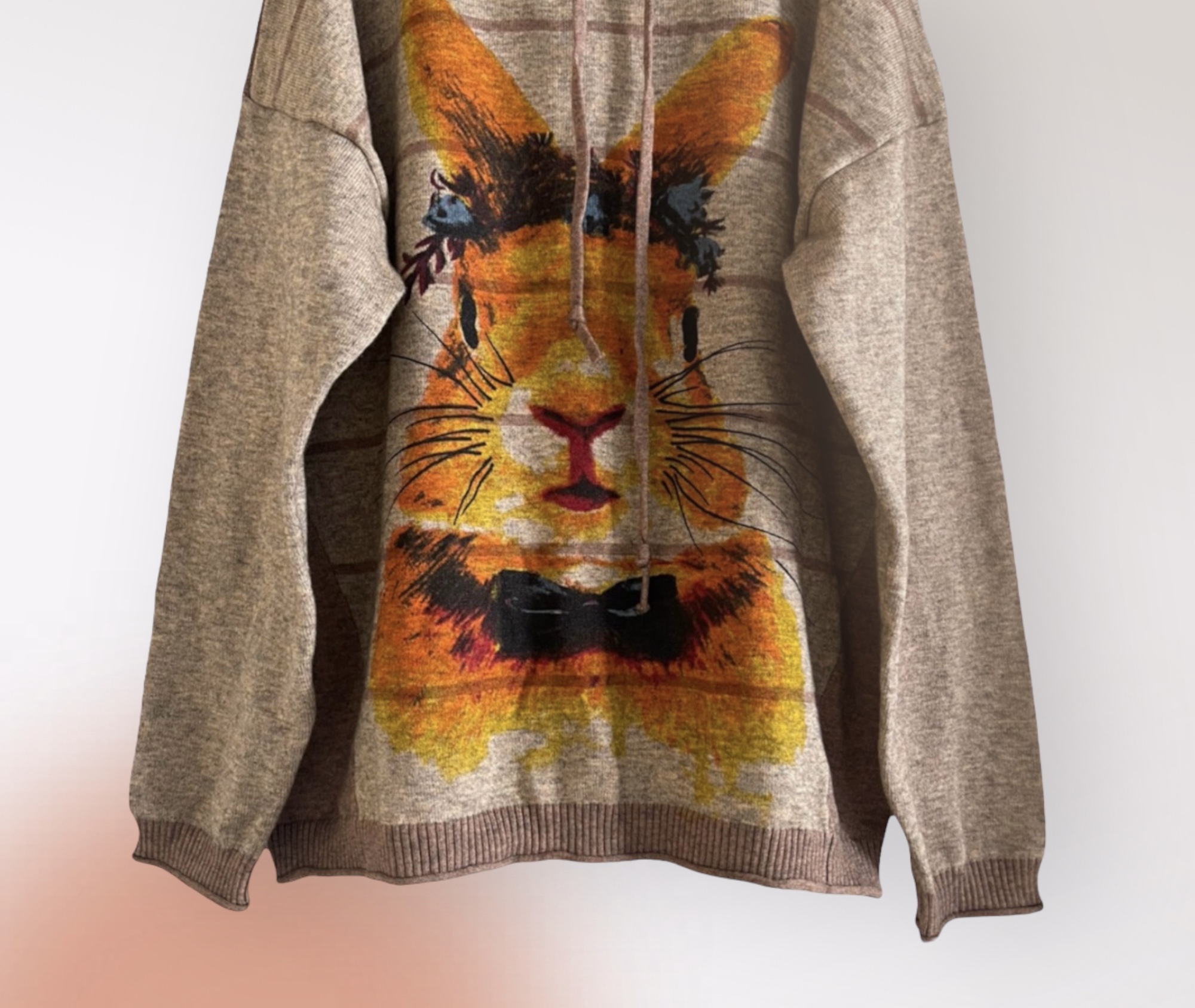 เสื้อไหมพรมนุ่มลายกระต่าย