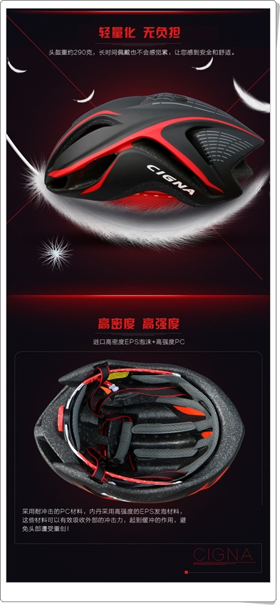 หมวกจักรยาน CIGNA WT069 In-mold ทรงแอโรว์ CIGNA