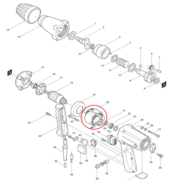 ฟิลคอยล์ บล็อคไฟฟ้า Makita 6905H [#28] (แท้) ##(*)