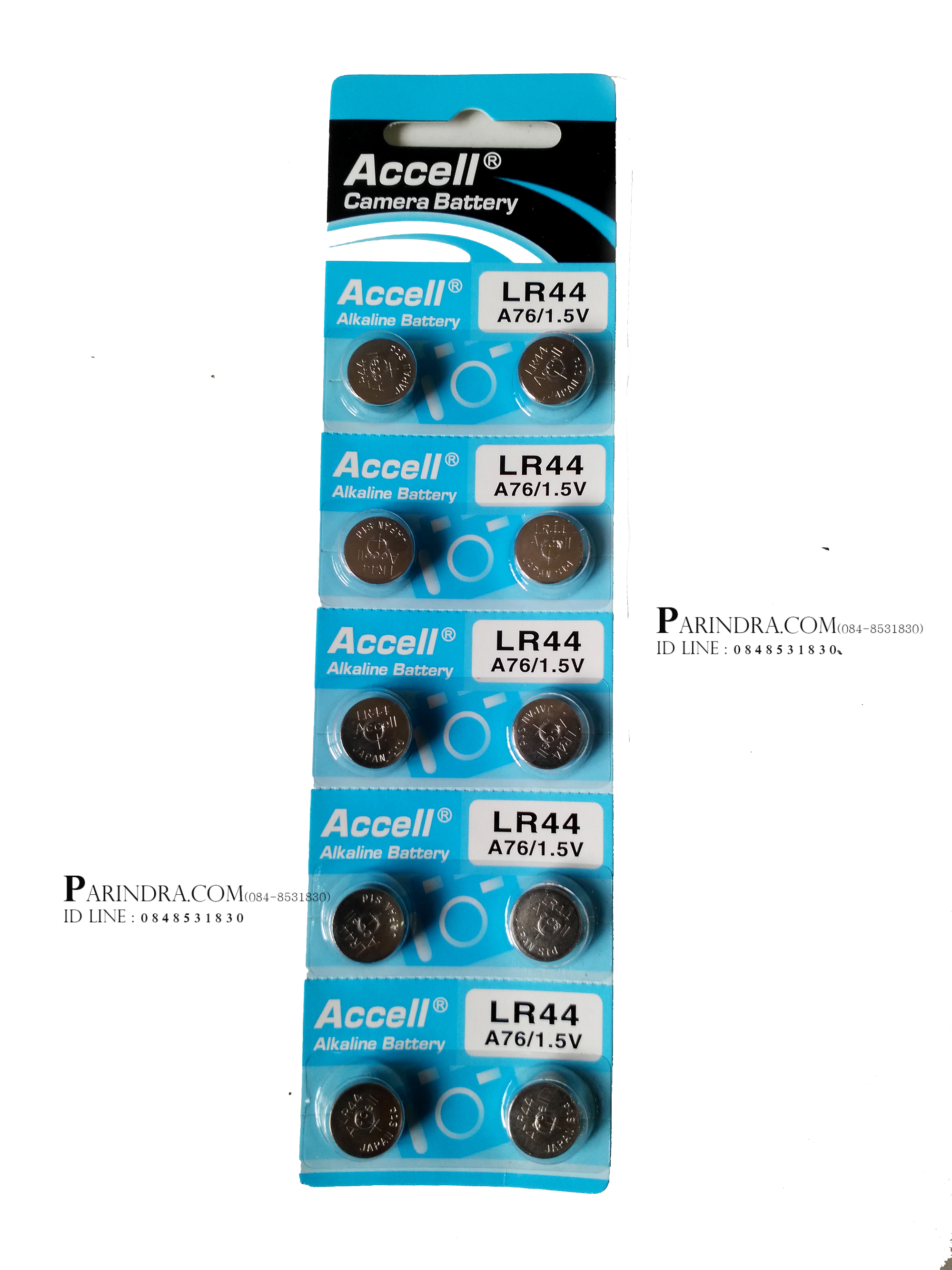 แบตเตอรี่เม็ดกระดุม Accell LR44 a76/1.5V Japan STD