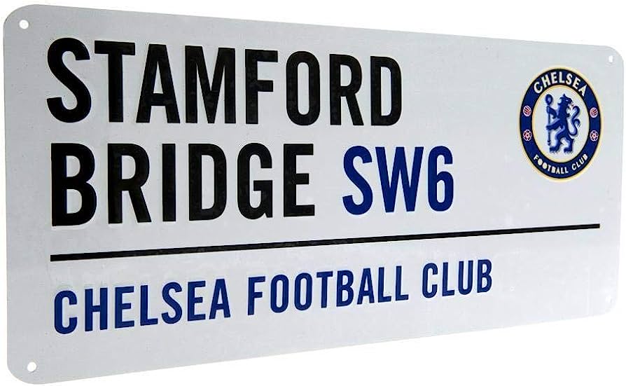 ป้ายเหล็ก ฟุตบอล สโมสรเชลซี - Street Sign / Stamford Bridge SW6 ใหม่ / CHELSEA Football Club Metal Signage - Street Sign / Stamford Bridge SW6 NEW