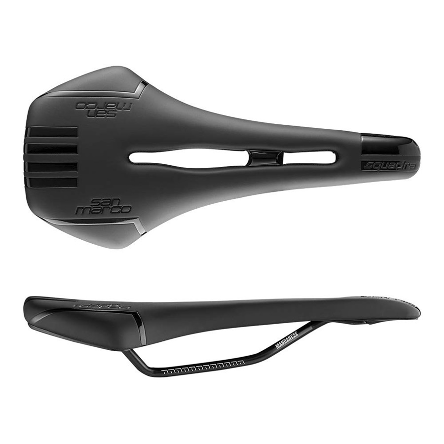 อานเสือหมอบ เบาะจักรยาน SAN MARCO SQUADRA DYNAMIC NARROW Saddle ราง Manganese Glass Fiber Reinforced 277X135