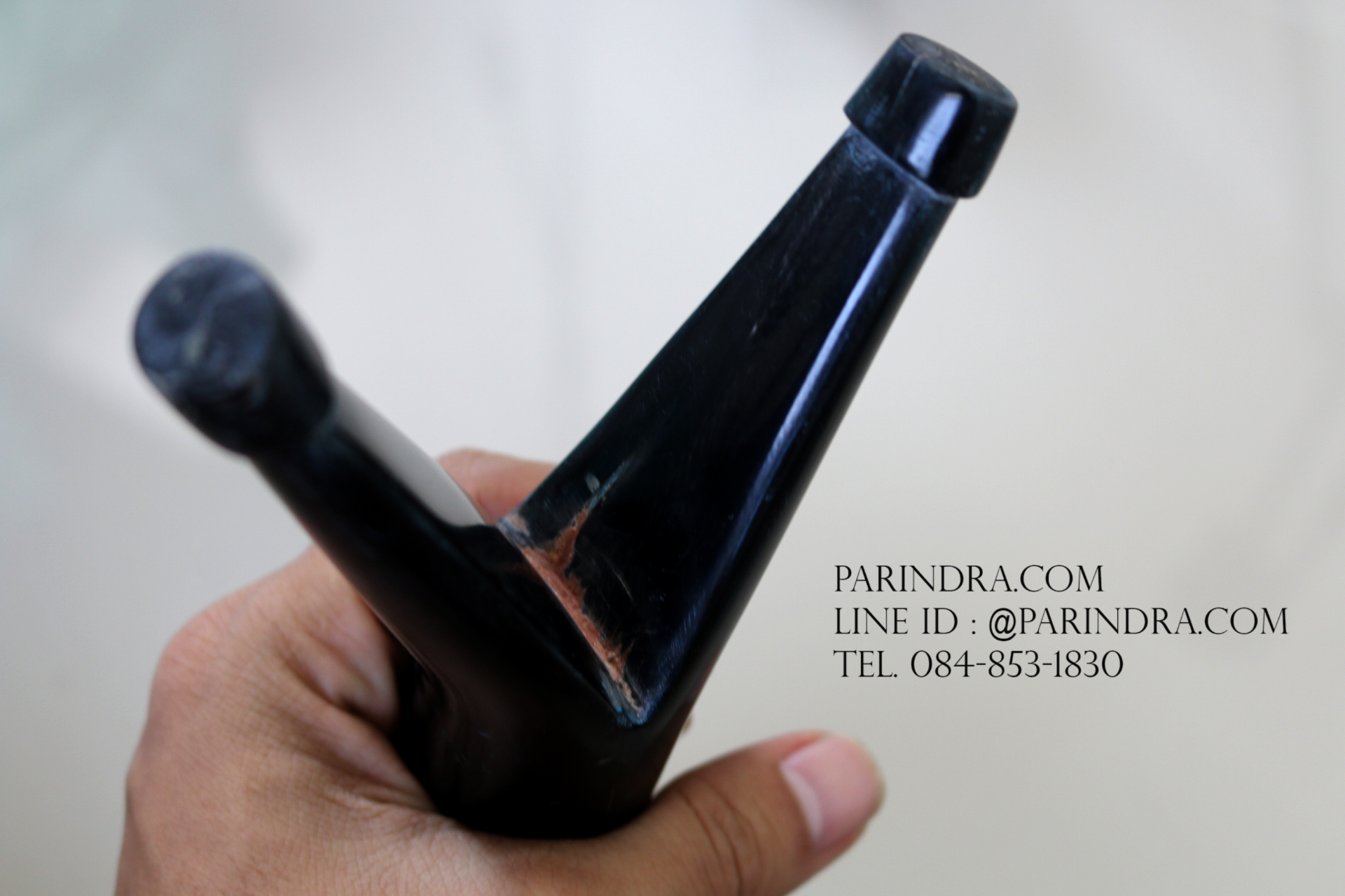 หนังสติ๊กเขาควายตัน สีดำสนิท โค้งงอ เข้ารูปสวยงาม #BAF002