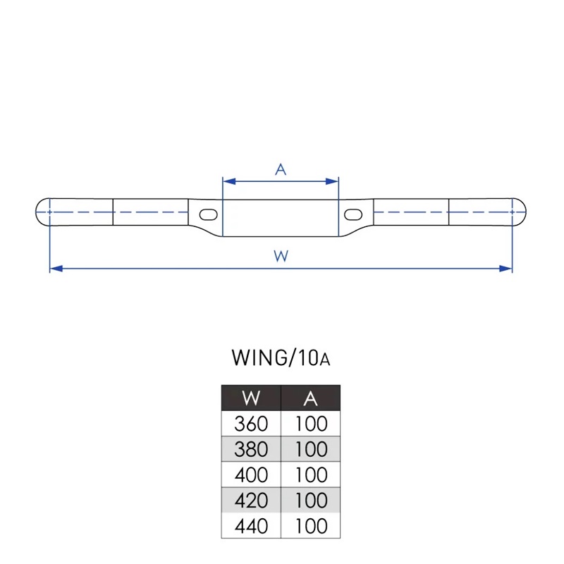 PROFILE DESIGN WING/10A BASE BAR | Aerodynamic Black Handlebar | 36CM, 38CM