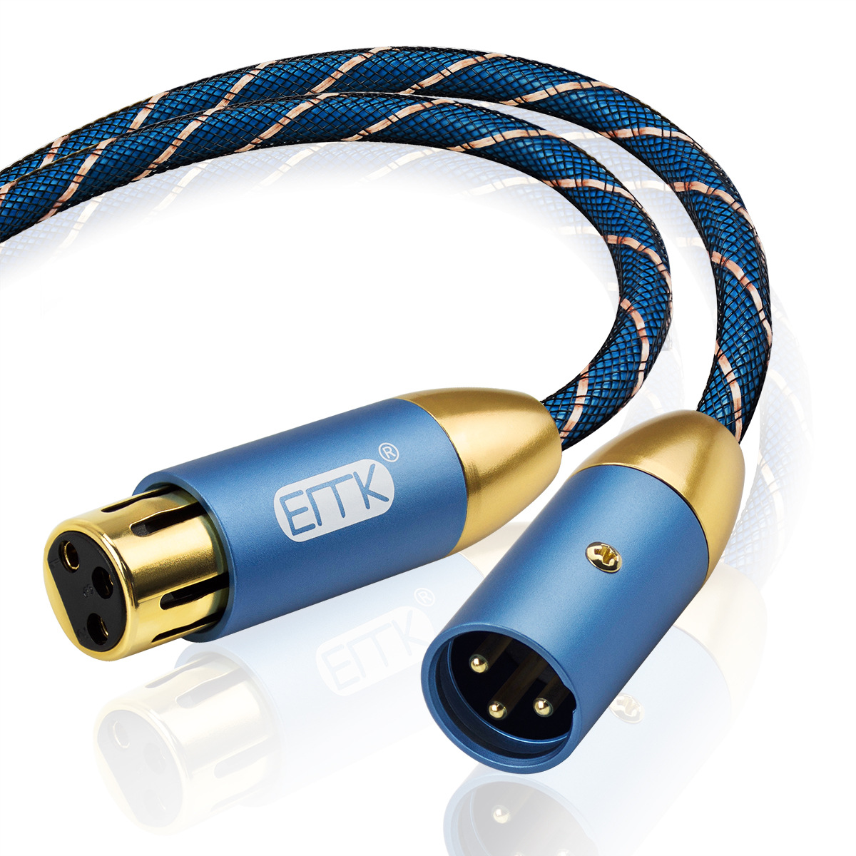 ขาย ERTK XLR สายเกรดพรีเมี่ยม สายถักสำหรับ Cannon ตัวผู้ ไปตัวเมีย
