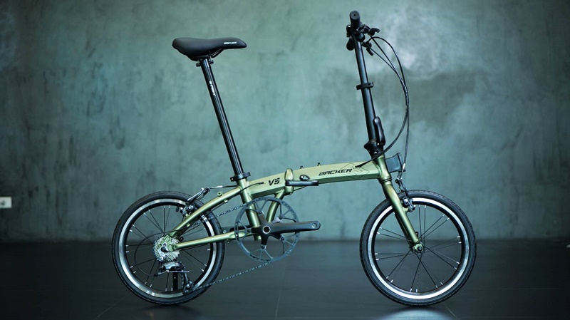จักรยานพับ BACKER V5 16 นิ้ว – เกียร์ Shimano Claris 8 Speed | น้ำหนักเบา เพียง 9.3 กก.