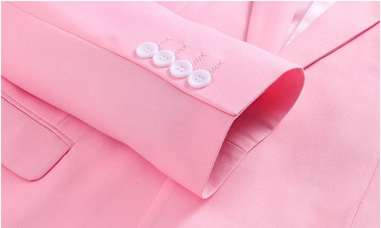 Pre-order ชุดสูทชาย สีชมพู สไตล์เกาหลี พร้อมเสื้อกั๊ก