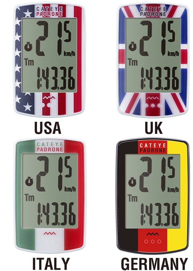 CATEYE PADRONE CC-PA100W ไมล์ไร้สาย , สีธงชาติไทย, อเมริกา, อังกฤษ, อิตาลี่, เยอรมัน