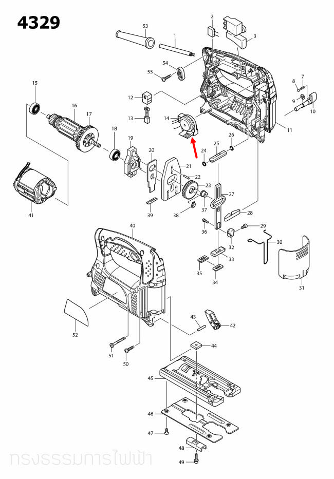 CONTROLLER จิ๊กซอว์ Makita มากีต้า 4327, 4329 [#14] Pn.631777-2 (แท้) ##