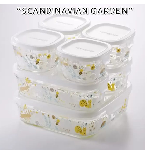 Iwaki 7 Pieces Per Set เซ็ตกล่องอาหาร ทนความร้อนได้ มี 7 อันต่อ Set